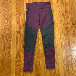 Adidas Climalite Magenta and Grey Color Block Leggings